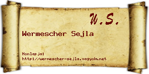 Wermescher Sejla névjegykártya